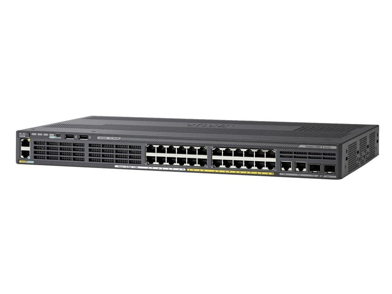 NEW CISCO WS-C2960X-24PSQ-L 24 PORT 2 SFP GIGE POE SWITCH LAN BASE 110WAC