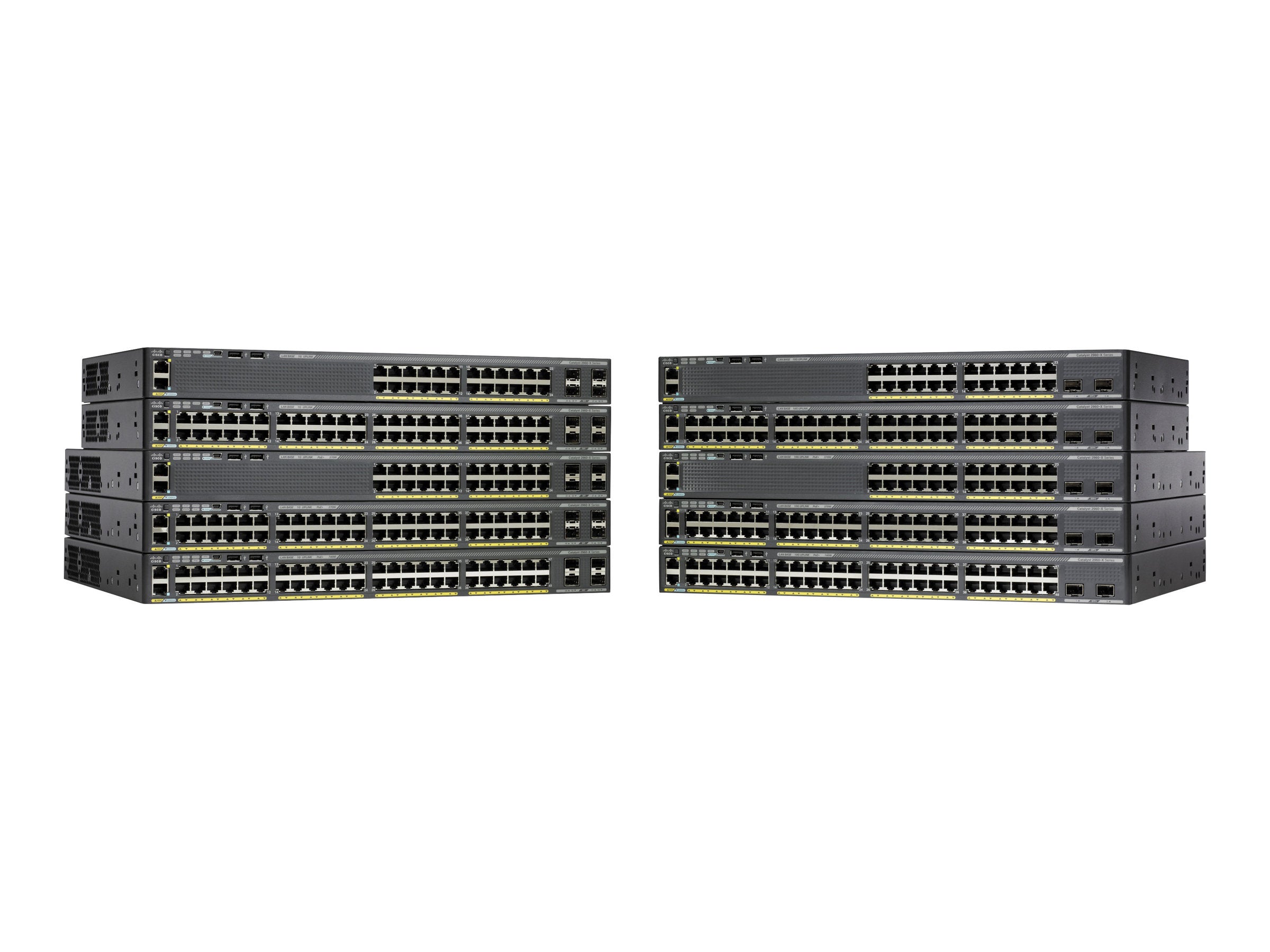 CISCO WS-C2960X-24TS-L 24 PORT SWITCH 4 SFP LAN BASE NETWORK DEVICE