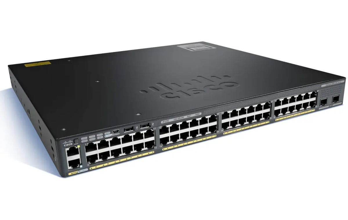 Cisco WS-C2960X-48FPD-L Catalyst 2960X 48x1GbE 2x10G SFP+ Switch - New