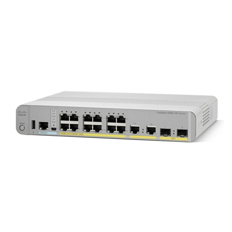 CISCO WS-C3560CX-12PC-S SWITCH 3560-CX 12 GE POE+ 2 X 1G SFP AND 2 X 1G