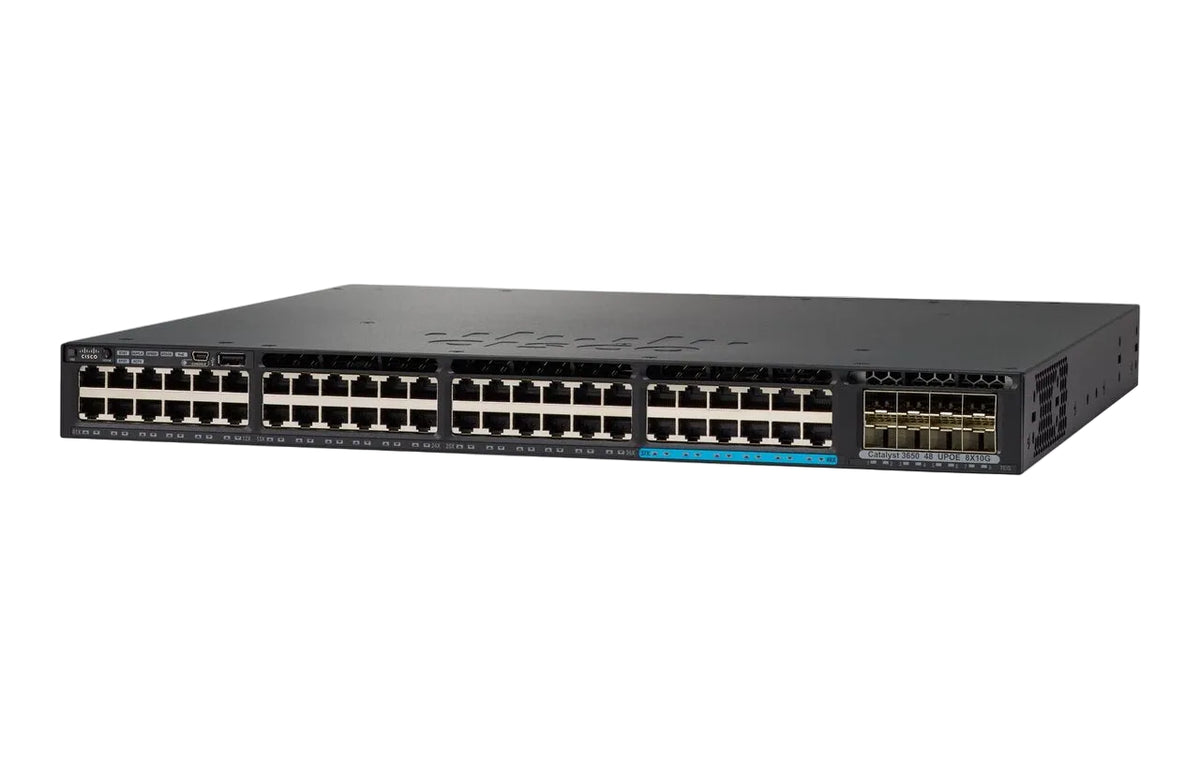 Cisco WS-C3650-12X48UR-L 48-Port Multigigabit UPOE 8x10G SFP+ Uplink 472Gbps Stackable Switch