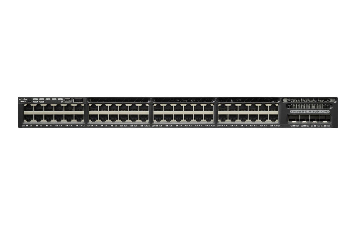 Cisco WS-C3650-48FS-E 3650 48-Port 1GbE 4x1G PoE Switch