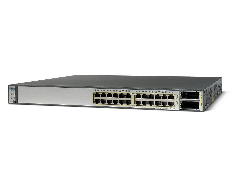 CISCO WS-C3750E-24PD-S 24-PORT GIG 2X 10GE 3750E W/ 750W AC PWR