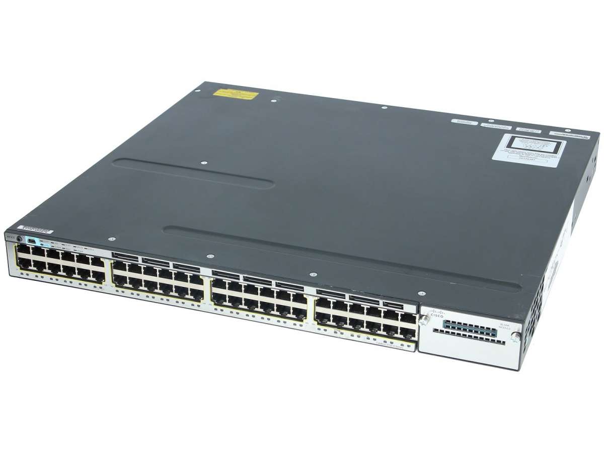 Cisco WS-C3750X-48T-S 48-Port Managed Layer 3 Switch - 10/100/1000Base-T