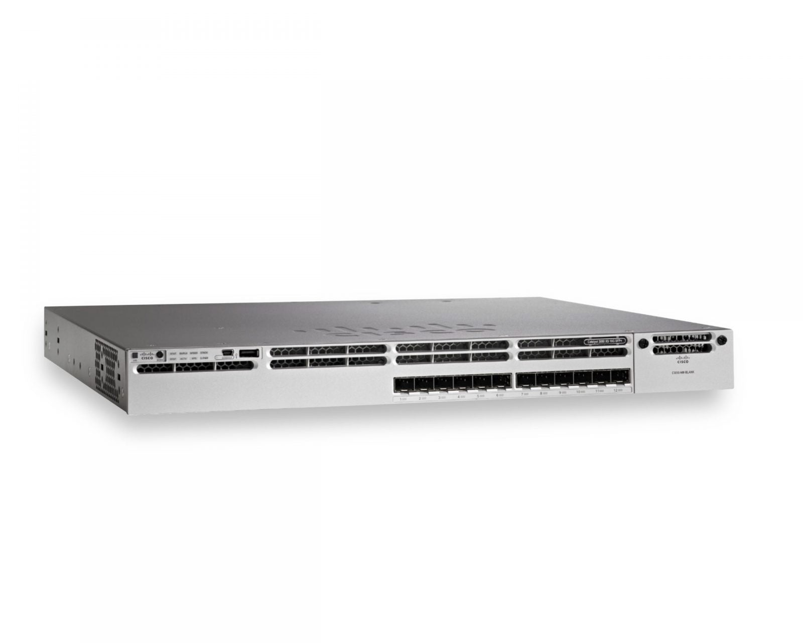 Cisco WS-C3850-12XS-S Switch 12 Port GE SFP+ IP Base 350WAC Power - New