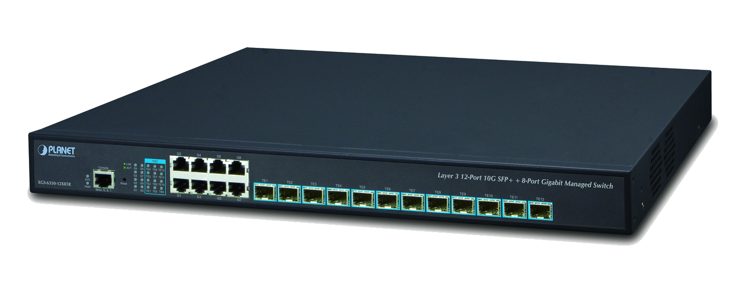 Planet Technology GS-6350-12X8TR 12x 10GbE SFP+ & 8x 10G/1G Switch