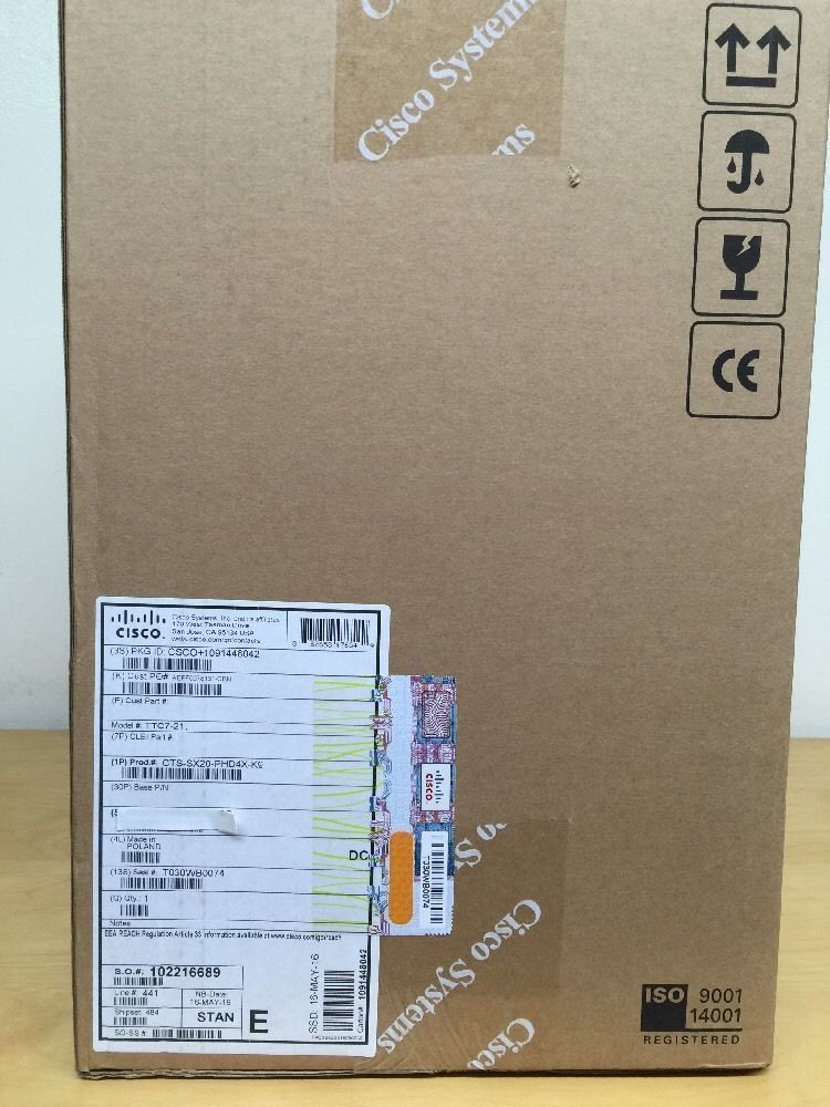 Cisco CTS-SX20N-P40-K9 (Replaces CTS-SX20-PHD4X-K9) TelePresence SX20N - New