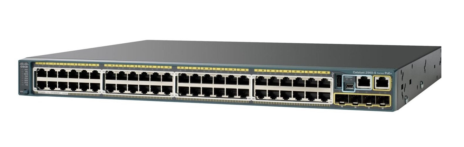 CISCO WS-C2960S-48FPD-L 48 PORT GIGE POE SWITCH 740W AC 2X 10G SFP+ LAN BASE